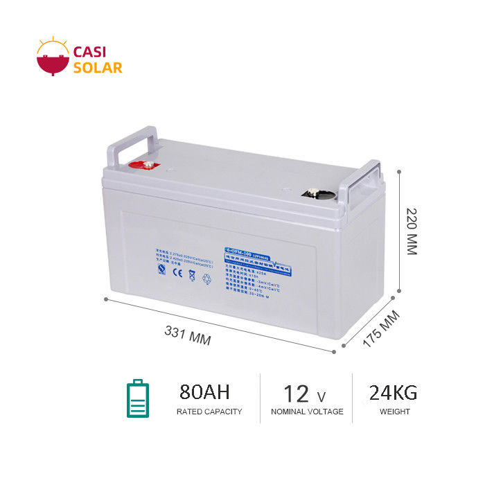 80Ah Deep Cycle Gel Battery 24kg Maintenance Free Battery For Ups